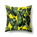 Axyaa Yellow Plant Landscape Print Decorative Cushion Cover 45X45CM