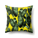 Axyaa Yellow Plant Landscape Print Decorative Cushion Cover 45X45CM
