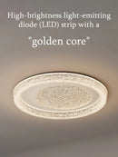 Axyaa 2025 Ceiling Light - Round Ice Crack Pattern, Modern Style, Premium Texture, Home Ideal
