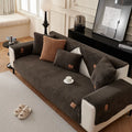 Axyaa Plush Lamb Wool Sofa Cover: Soft, Warm, Non-Slip Slipcover for Modern Living Room