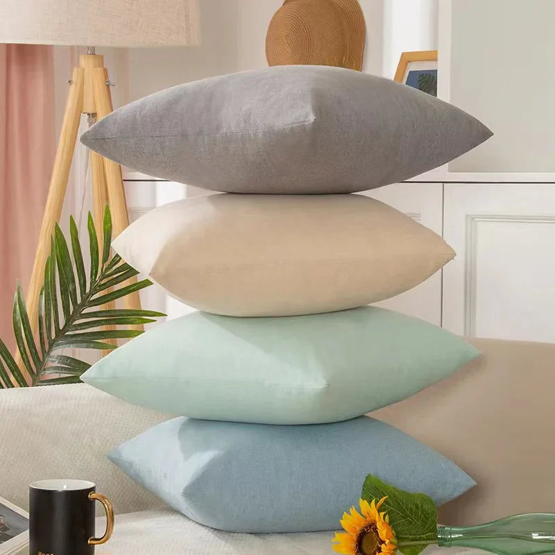 Axyaa Plain Throw Cushion Cover for Sofa Bed Car Home Decor