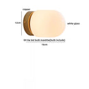 Nordic Glass LED Wall Sconce by Axyaa w/Switch - White Bedside Lamp