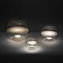 Axyaa Smoky Grey Amber Glass Floor Lamp Luxury Designer Bedroom Night Light