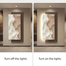 Axyaa Abstract Black White LED Mural Entrance Wall Lamp