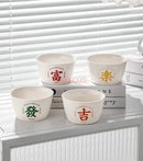 Axyaa Ceramic Rice Bowl and Creative Dish Plate - Cute Household Tableware