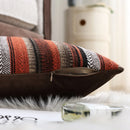 Axyaa Bohemian Textured Striped Throw Pillow Cover for Sofa Bed