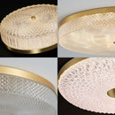 Axyaa Light Luxury LED Round Acrylic Ceiling Lamp for Bedroom Living Room