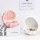 Axyaa Pink Shell Ceramic Tray - Home Decor & Jewelry Organizer