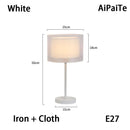 Axyaa Nordic Black/White Fabric Floor Lamp - Minimalist High Living Room Table Lamp