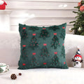 Axyaa Christmas Theme Embroidered Throw Pillow Cover for Home Sofa Decor