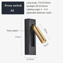 Axyaa Black Brass USB Wall Lamp Sconce, 3W Spotlight for Bedroom Reading