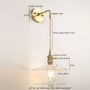 Axyaa Green Glass LED Wall Light - Nordic Modern Bedroom Living Room Lamp