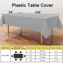 Axyaa Waterproof Plastic Table Covers 54X108inch