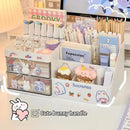 Axyaa Bunny Desk Organizer Office Rack Storage Drawer Pen Holder Cute Kawaii Box