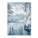 Snow House Nordic Canvas Wall Art by Axyaa for Living Room Decor