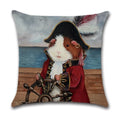 Axyaa Cartoon Mouse Linen Pillowcase for Home Party and Car Decor