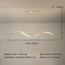 Axyaa LED Strip Chandelier - Nordic Minimalist Design - Modern Kitchen & Bedroom Pendant Light