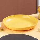 Axyaa Red Unbreakable Dinner Plates Set - Reusable, Dishwasher & Microwave Safe, BPA Free
