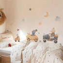 Nordic Style Mouse Animal Car Wall Decals by Axyaa for Nursery Bedroom Kids Home