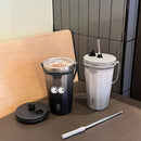Axyaa Stainless Steel Vacuum Tumbler 600ml with Straw