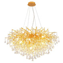 Axyaa Golden Water Drop Chandelier for Luxury Living Spaces