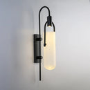 Axyaa Gold/Black Glass Modern Arc Wall Sconce LED Surface Mount Bedroom Wall Lamp
