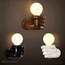 Axyaa Nordic Resin Metal Wall Sconce - Left & Right Hand Bedside Wall Light