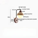 Axyaa LED Wall Lamps Yellow Travertine White Glass Living Room Bathroom Mirror Light