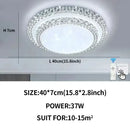 Axyaa Diamond LED Ceiling Light: White/Warm Light for Modern Home Decor