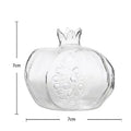 Axyaa Clear Glass Pomegranate Vase for Home Wedding Party Table Decor