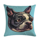 Cartoon Dog Cushion Cover by Axyaa - Linen Pet Pillow for Home Office Sofa Decor