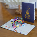 Axyaa 3D Pop-up Birthday Card for Kids, Friends, Family - Creative Hollow Paper Carving