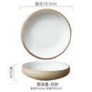 Axyaa Japanese Style Soup Salad Sashimi Plate Set Kitchen Tableware Pottery