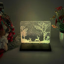 Santa Claus 3D Illusion Night Light by Axyaa - LED Desk Lamp for Christmas Decor