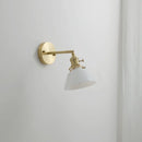 Axyaa Modern LED Glass Copper Wall Lights with Knob Switch for Bedroom & Living Room