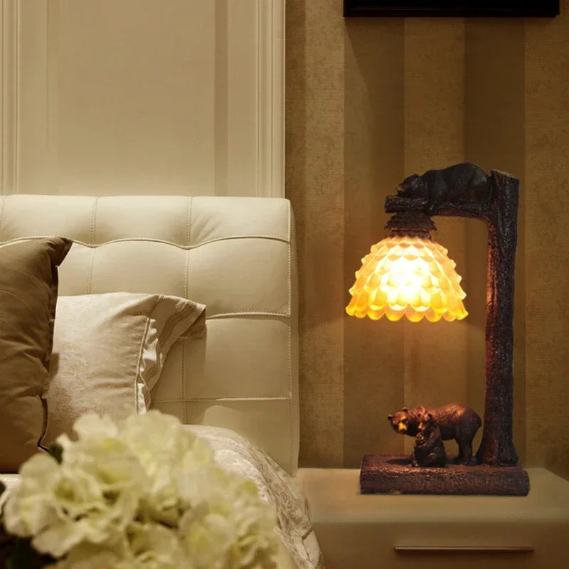 Axyaa Nordic Modern Table Lamp LED Bedside Light Unique Decorative Desk Lamp