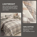 Axyaa Plaid Quilt Set 3-Piece Queen Bedding with 2 Pillow Shams, Reversible Coverlet