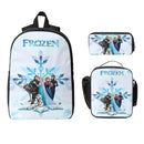 Axyaa Frozen Elsa Princess Backpack Set with Lunch Box and Pencil Box