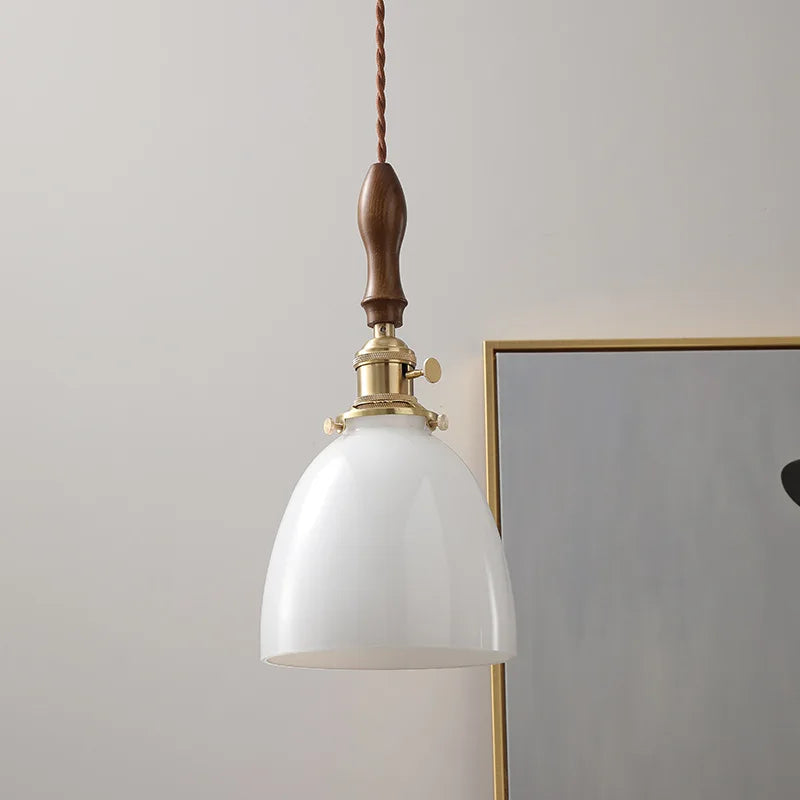 Axyaa Modern LED Pendant Light Glass Copper Nordic Hanging Lamp