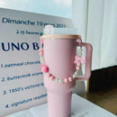 Axyaa Bowknot Beads Handle Strap for Stanley Cup 40/30 oz Tumbler & Water Bottle
