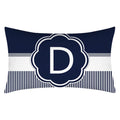 Axyaa Blue Stripe Pillowcase 30X50 for Sofa Chair Decor