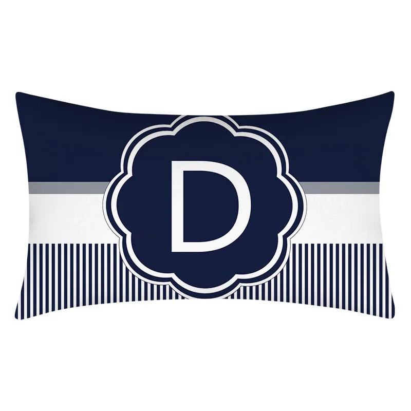 Axyaa Blue Stripe Pillowcase 30X50 for Sofa Chair Decor
