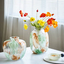 Axyaa Clear Glass Irregular Pattern Vase for Home Decor and Flower Arrangement