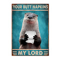 Axyaa Funny Butt Napkins Poster for Home Hotel Cafe Decor