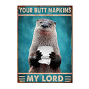 Axyaa Funny Butt Napkins Poster for Home Hotel Cafe Decor