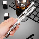 Axyaa Stainless Steel Food Clip Ice Cube Holder Mini Dessert Tongs