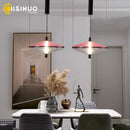 Axyaa UFO Spaceship Pendant Light with LED Glass Shade for Dining Room & Living Room