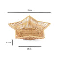 Axyaa Rattan Fruit Plate & Tea Tray: Retro Woven Storage Basket for Picnics & Snacks