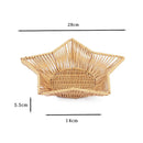 Axyaa Rattan Fruit Plate & Tea Tray: Retro Woven Storage Basket for Picnics & Snacks