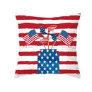 Axyaa LOVE USA Patriotic Letters Decorative Cushion Cover - Cartoon Style Home Decor Pillowcase